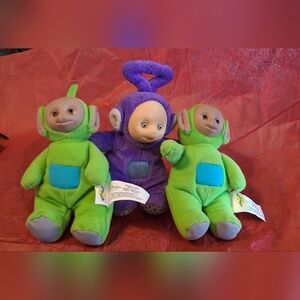 Teletubbies Plush Toy Set - Green and Purple